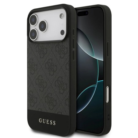 Funda Guess iPhone 17 Pro Max Gris Oscuro| 4G Bottom Stripe | Wephone