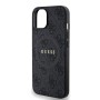 Funda Guess iPhone 14 Negro MagSafe | Piel Sintética 4G Classic | Wephone