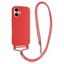 Compra al Por Mayor la Funda de silicona suave con cordón para Redmi Note 10 5G color Rojo