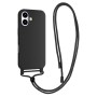 Compra al Por Mayor la Funda de silicona suave con cordón para Samsung A20s color Negro