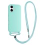 Compra al Por Mayor la Funda de silicona suave con cordón para Samsung A20s color Verde Agua