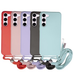 Compra al por Mayor la Funda de silicona suave con cordón para Samsung A54 5G en 5 colores