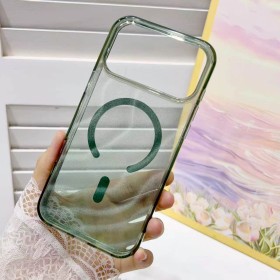 Cona al por Mayor la Funda para iPhone 17 Rígida Liquid Ripple con MagSafe, efecto acuática color Verde