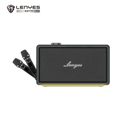 Altavoz Party Box Lenyes S877 Negro de 200W Pico con Batería 4500mAh, con RGB y 2 Micrófonos de Carga Rápida 30W PD
