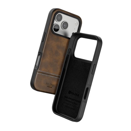 Compra al por mayor la funda PULOKA efecto piel para Samsung A16 color Marrón con bordado