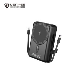Lenyes PX274D Power Bank 3 en 1 de 20000mAh con Carga Magnética 15W y Cables Integrados