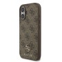 Funda Guess iPhone 17 Marrón MagSafe | Small 4G Metal Logo