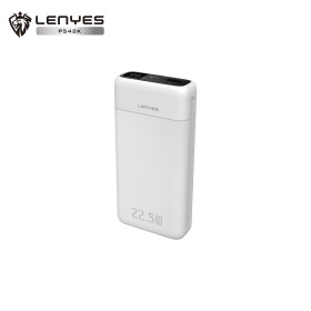 Power Bank Lenyes P542K Blanco de 20000mAh con Carga Súper Rápida 22.5W con Pantalla Digital