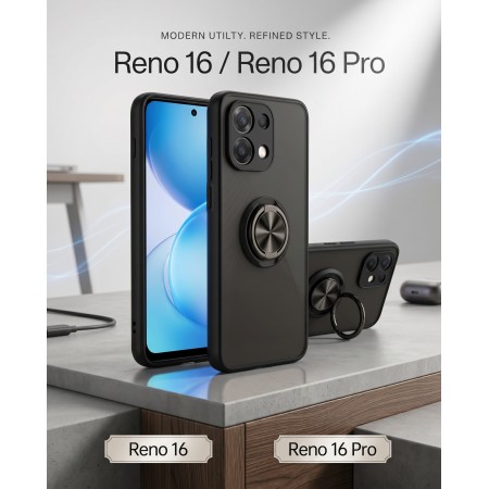 Compra al por Mayor la Funda Mate con Anillo Giratoria y Soporte Oppo Reno16 Pro