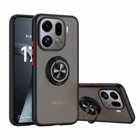 Funda para Oppo Find X9 Pro Mate con Anillo soporte giratorio antigolpes color Negro | Mayorista España
