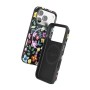 Stock mayorista Puloka OneGif, color Negro con diseño floral. Ajuste perfecto para iPhone 15 Pro Max