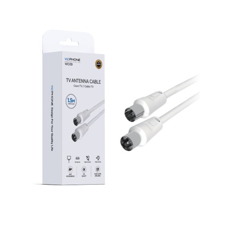 Cable de Antena TV Coaxial Premium 1.5 metros B2B | WEPHONE