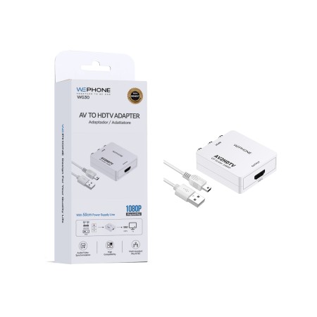 Adaptador Conversor AV RCA a HDMI | WEPHONE - WG30
