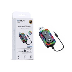 Wephone WU03 – Adaptador Inalámbrico de Audio 2 en 1 (TX) y (RX), BTS 5.3, RGB y Conector 3.5mm