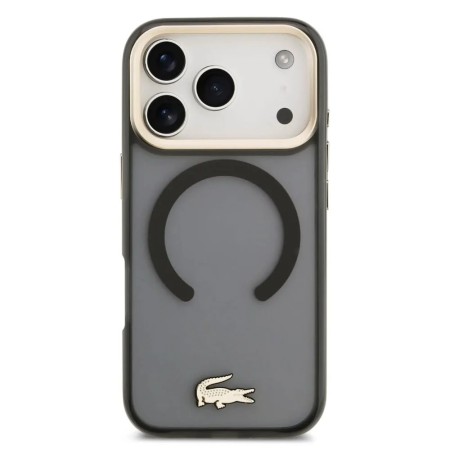Venta al por Mayor de Funda Lacoste iPhone 17 Pro Max Mate y Negro | MagSafe