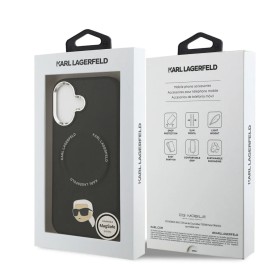 Venta al por Mayor Funda Karl Lagerfeld iPhone 17 Negra | K&C Pins y MagSafe