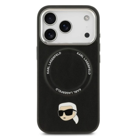 Venta al por Mayor Funda Karl Lagerfeld iPhone 17 Pro Max Negra | K&C Pins y MagSafe