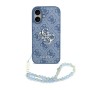 Venta al por Mayor Funda Guess iPhone 17 Azul | Correa Perlas y Logo Metálico