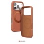 Compra al Por Mayor la Funda Puloka para iPhone 17 Pro Max de Cuero Magnética Business con Soporte 360° Color Naranja