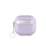 Funda Guess AirPods 4 Purple | Metallic Script Heart Charm