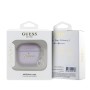 Funda Guess AirPods 4 Purple | Metallic Script Heart Charm