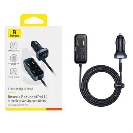 Baseus Enjoyment Pro Cargador Coche 6 Puertos 110W