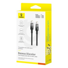 Baseus Discolor Cable USB-C 100W 2m Negro | Mayorista