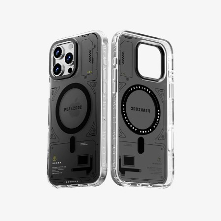 Funda Peakzooc Neuron MagSafe Transparente Negro para iPhone 16 Pro Max | Mayorista