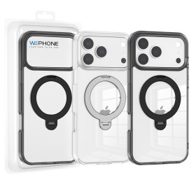 Funda Transparente con Anillo Soporte iPhone 17 Pro · Bumper Antigolpes | Wephone Mayorista
