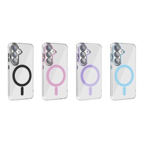 Funda Magsafe Transparente Cubre Camara de Colores Samsung S26 FE | Wephone Mayorista