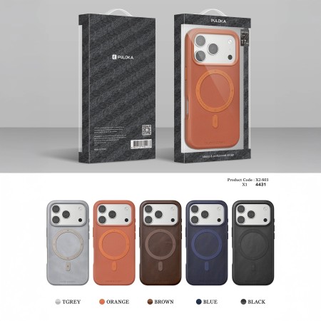 Funda de Cuero MagSafe Business iPhone 17· PULOKA