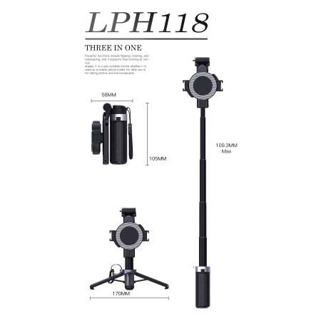 Palo Selfie Trípode Magnético Lenyes LPH118 al por Mayor | WePhone