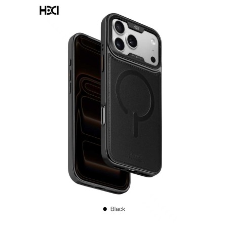 Funda HDD MagSafe Cuero PU y marco Metalico iPhone 16 Pro Max | Mayorista