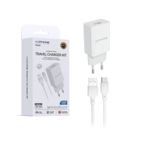 Cargador de Pared USB 3A con Cable Micro-USB WePhone WA25 | Mayorista