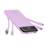 Power Bank 10000mAh con Cables Charmast W1148 Morado | Mayorista
