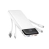 Power Bank 10000mAh con Cables Charmast W1148 Blanco | Mayorista