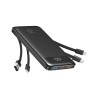 Power Bank 10000mAh con Cables Charmast W1148 Negro | Mayorista
