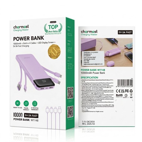 copy of Power Bank 10000mAh con Cables Charmast W1148 | Verde