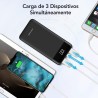 Power Bank Ultra Slim 10000mAh Charmast Negro | Mayorista