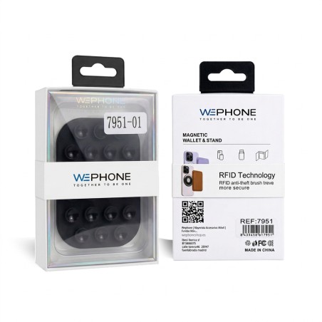 Tarjetero Magnético con Soporte y Ventosas WePhone | Mayorista