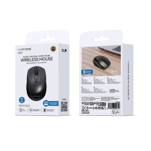 Ratón Inalámbrico WePhone W107 4D Dual-Mode Negro | Mayorista