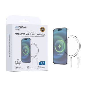Cargador Inalámbrico Magnético WePhone WA35 15W Blanco | Mayorista