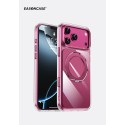 Funda Easoncase PC semi transparente con borde metálicos con Soporte iPhone 18 Pro | Mayorista
