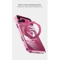 Funda Easoncase PC semi transparente con borde metálicos con Soporte iPhone 18 Pro | Mayorista