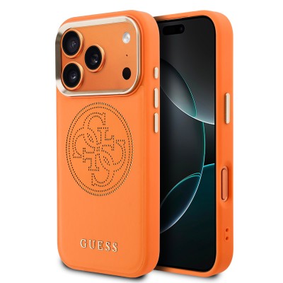 Funda Guess MagSafe PU Perforado 4G iPhone 17 Pro Naranja