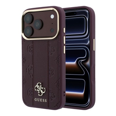 Funda Guess MagSafe Hardcase iPhone 18/17 Pro Peony 4G Bordeaux