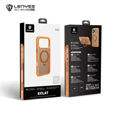 Funda Lenyes Eclat iPhone 18 Pro Max MagSafe Naranja | Mayorista