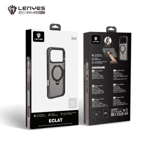 Lenyes Eclat MagSafe con Soporte Giratorio 360 iPhone 18 Pro Negro | Mayorista