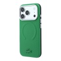 Funda rígida Lacoste para iPhone 18 Pro Max/iPhone 17 Pro Max, compatible con MagSafe, de PVC con textura con relieve