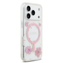 Funda Guess Resin Flower MagSafe iPhone 18/17 Pro | Rosa